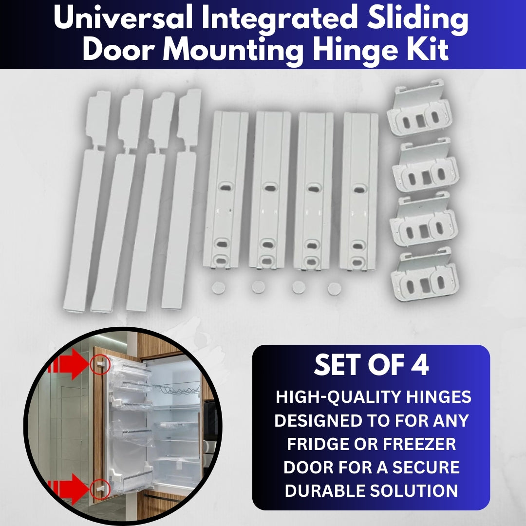 SKYSCRAPPER - Universal Integrated Fridge Door Slider Mounting & Installation Sliding Bracket Fixing Kit (Pack of 4)